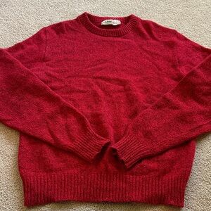 L.L. Bean Red Crewneck Sweater
